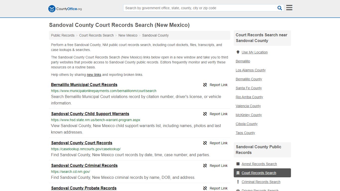 Court Records Search - Sandoval County, NM (Adoptions ...